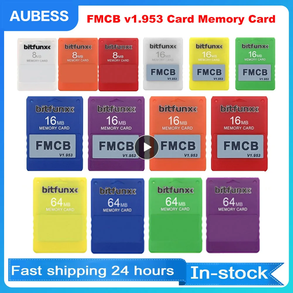 1 ~ 8Pcs V1.953 Scheda Di Memoria Per Ps2 Ps 2 Free Mcboot Card 8Mb 16Mb 32Mb 64Mb Opl Mc Boot Program Card Per Programma Ps2 Ps 2