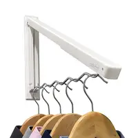 Clothes Hanger Retractable Cloth Drying Rack Folding Wall Mount Indoor Amp Outdoor Space Saving Home Laundry Clothesline 1