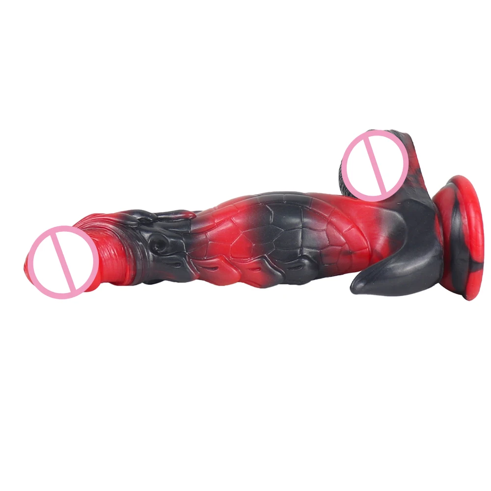 Dragon monster dildo in silicone con ventosa per piaceri_voghion.com