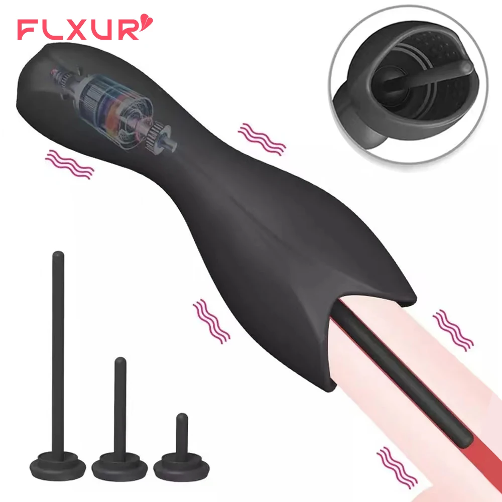 Penis Sex Toys Male Penis Pump Vibrator Penis massager Plug Urethra Expansion Stimulator for Men Urethra Masturbation Cup