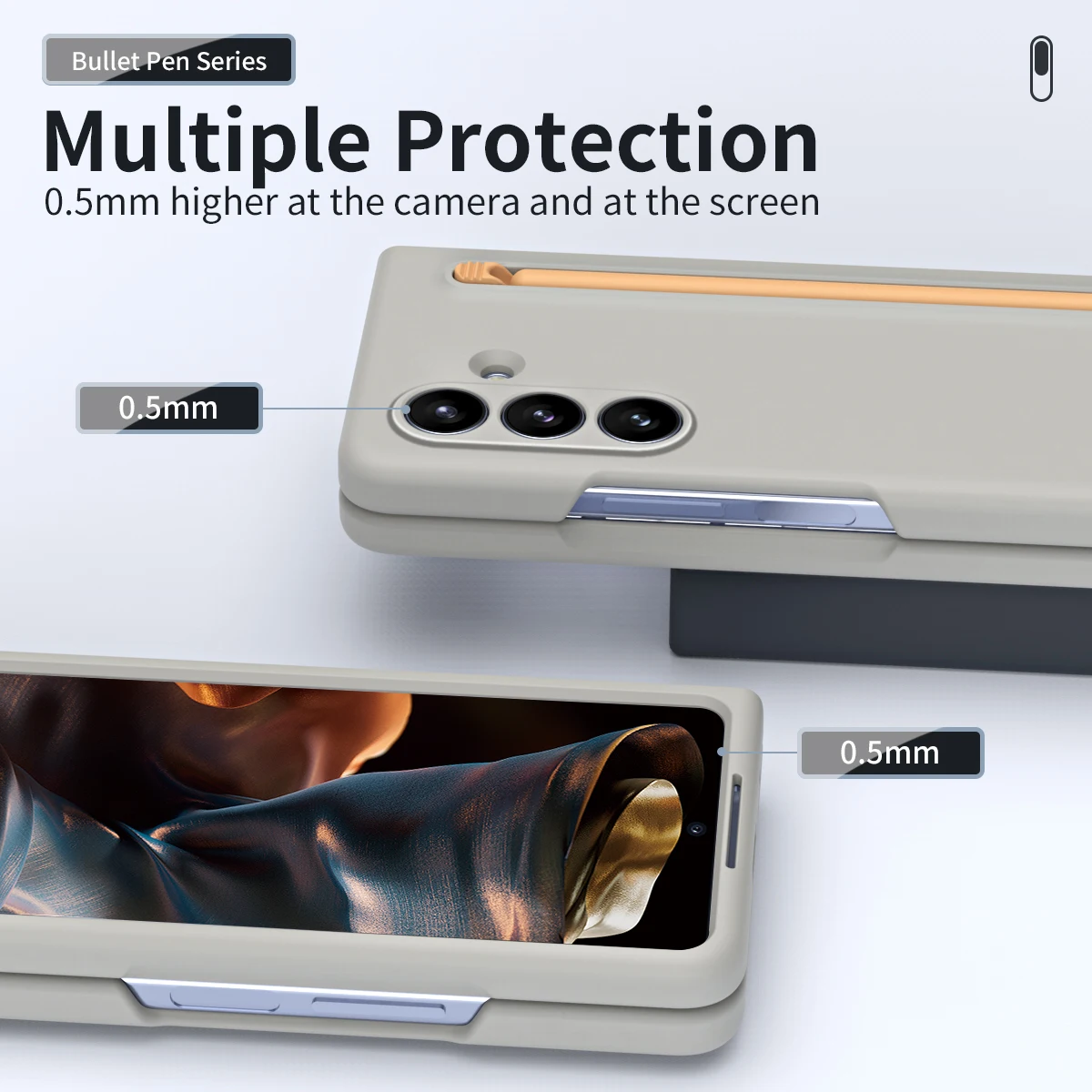 Versatile Foldable Phone Case with Stylus and Pen Slot