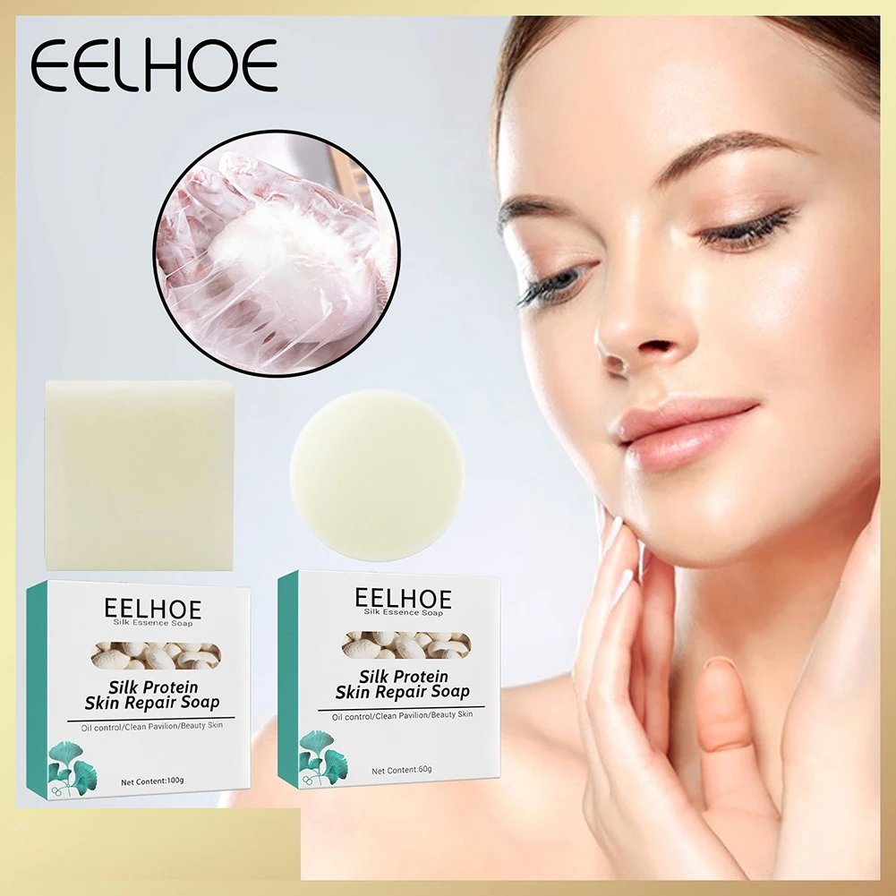 Moisturizing Essential Oil Handmade Silk Protein Soap Deep Cleaning