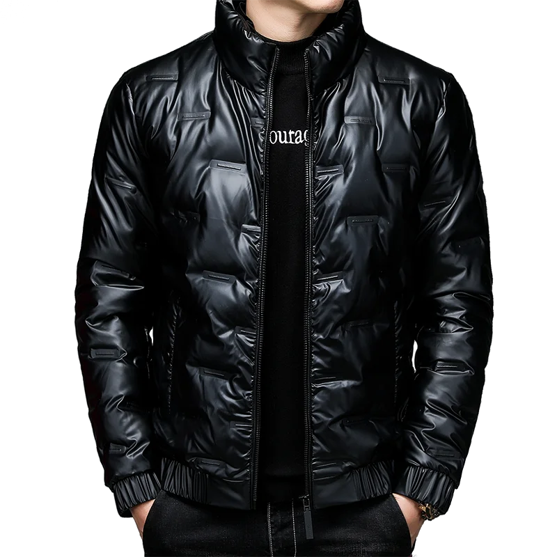80% White Duck Down Coat Trendy Fashion Winter Stand Collar Warm Sport Jacket Men's Thermal Thick Outwear