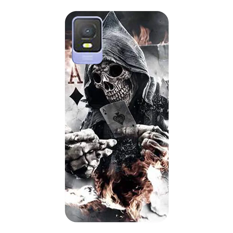 Football-Themed Soft Silicone Back Case for TCL 403 - Durable Phone Cover