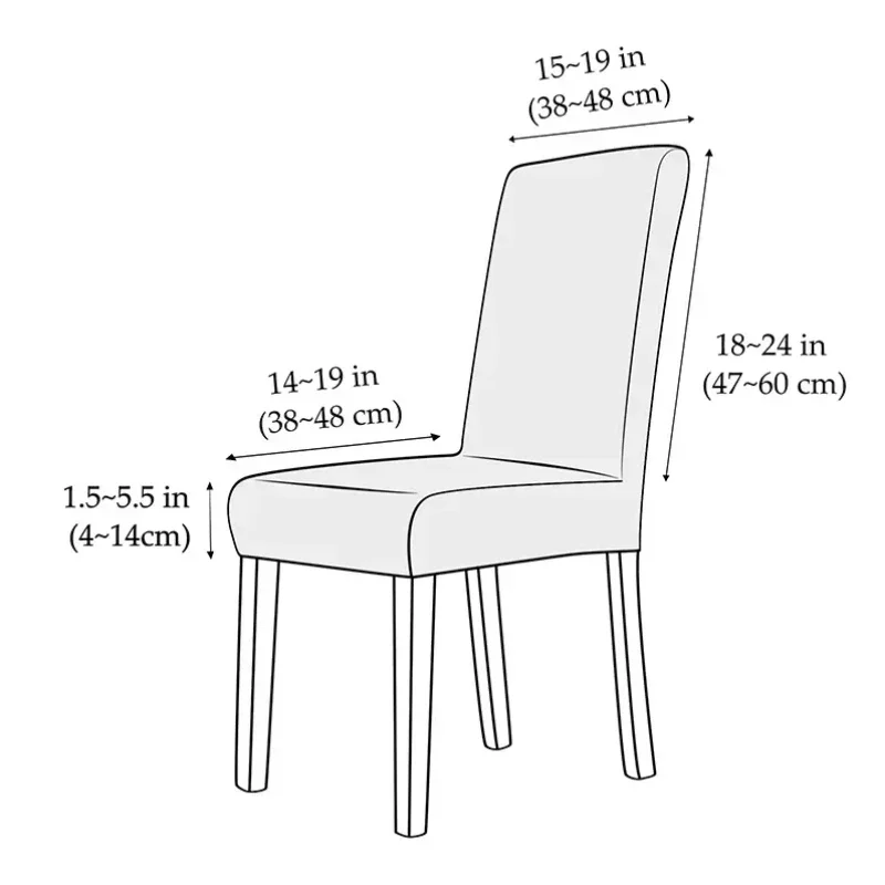 6pcs Waterproof Elasticity Chair Cover for Office Wholesale Jacquard Spandex Stretch Chair Cover Seater Case Kitchen Dining Room 3