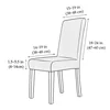 6pcs Waterproof Elasticity Chair Cover for Office Wholesale Jacquard Spandex Stretch Chair Cover Seater Case Kitchen Dining Room 3