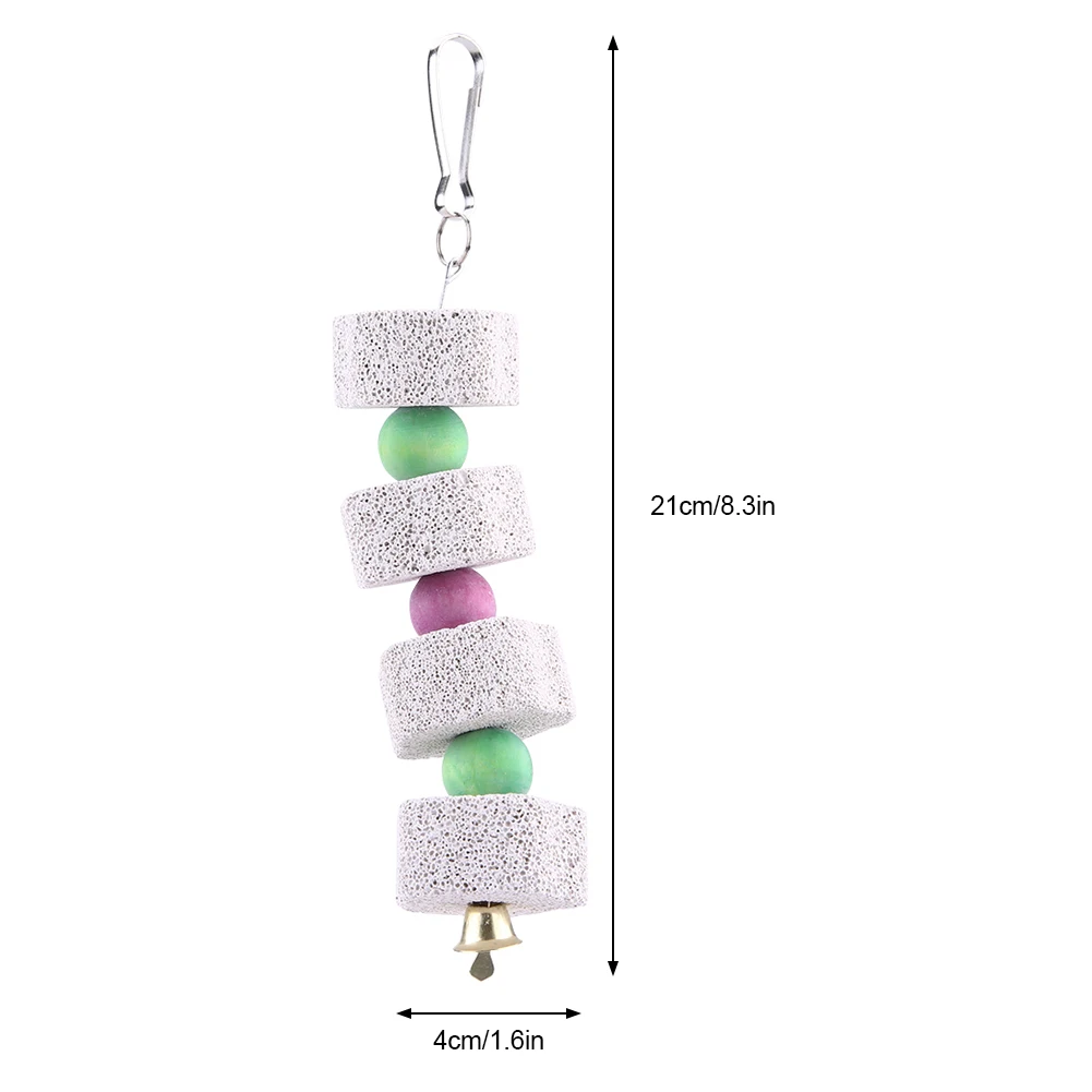 Parrot Grinding Stone Parrot Bird Teeth Grinding Stone Mouth Molar Cage Hamster Chinchilla Hanging String Chewing