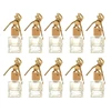 D0AD-Car Hanging Glass Bottle, Empty Dispenser, Refillable Essential Oils Diffuser, Air Fresher Pendant, 10Pcs 1