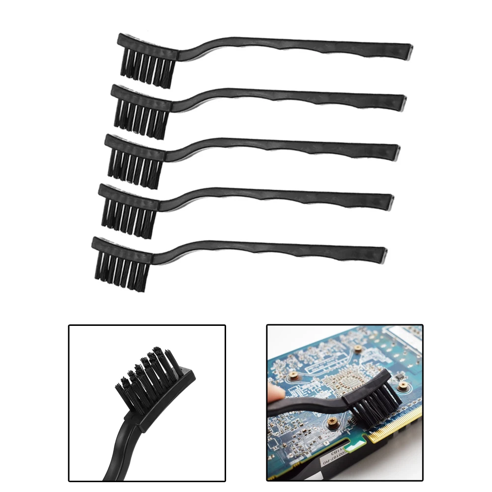 

ESD Brush Anti-Static Brush Remove Dirt On PCB Anti-Static Black Plastic 15×30mm Head Size 5 Pcs PCB And SCD Brush