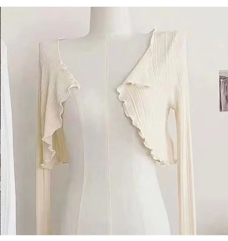 86093 apricot shawl and cardigan