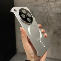 HOCE Ultra Thin Frameless Magnetic For Magsafe Case For OPPO Find X8 Pro Case Slim Matte Hard PC Back Cover