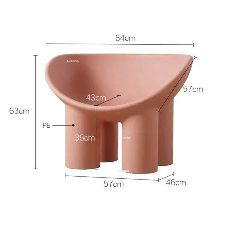 Elephant Leg Plastic Children Chairs Backrest Chair Designer Creative Simple Armchair Leisure Children Chair Furniture