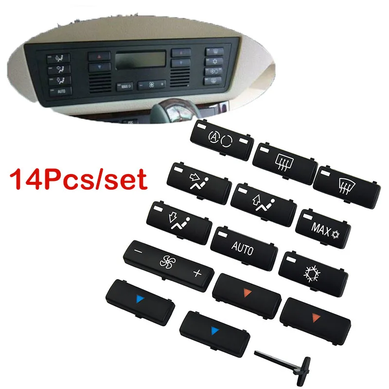 14pcsCarAirConditionerControlSwitchButtonForBMWX5E53E39Ac
