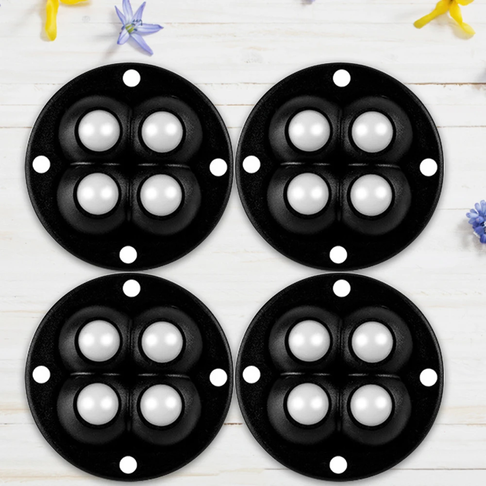 4-60pcs For Furniture Stainless Steel 360 Degree Roller Self Adhesive Furniture Caster Home Strong Load-bearing Universal Wheel