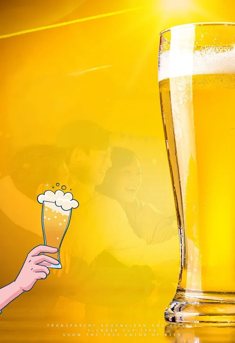 Description Picture 5 of item450ML True Wheat Beer Glasses, Pilsner Beer Glass, Craft Brew Lovers Glassware, Large Beer Glasses, Set of 4 Glasses