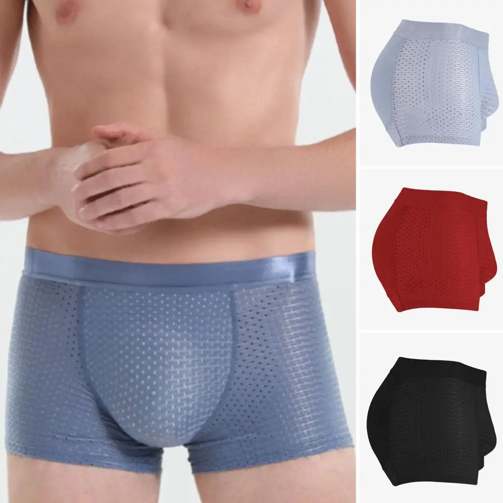 

Traceless Raised Buttocks Men Panties Soft Sweat Absorption High Waist Male Underpants Fake Buttocks