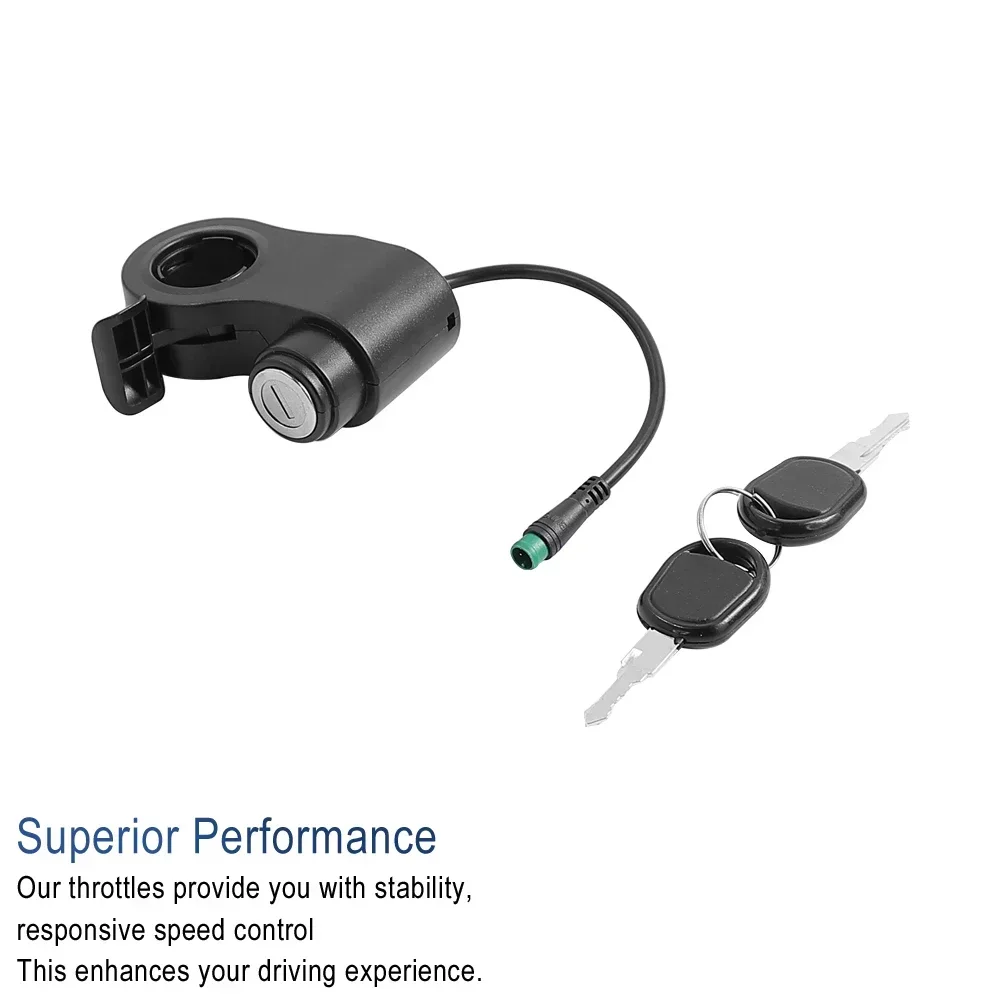 Throttle Accelerator Switch with Key For Kukirin G2 Max/G2 Pro Electric Scooter 5-Pin Throttle Switch Lock Accessory