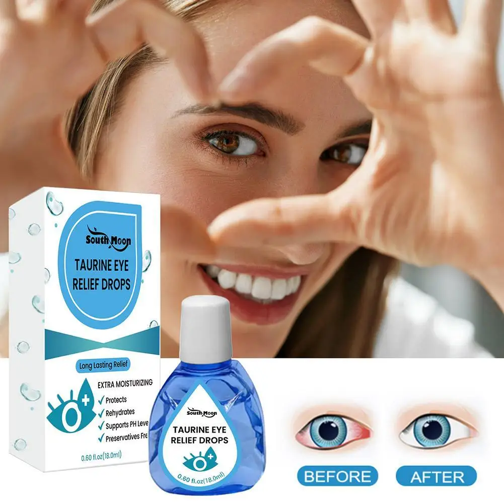 

18ml Eye Drop Antibacterial Solution Relieves Red Eyes Discomfort Blurred Vision Dry Itchy Liquid Eyes Clean Care Dressing