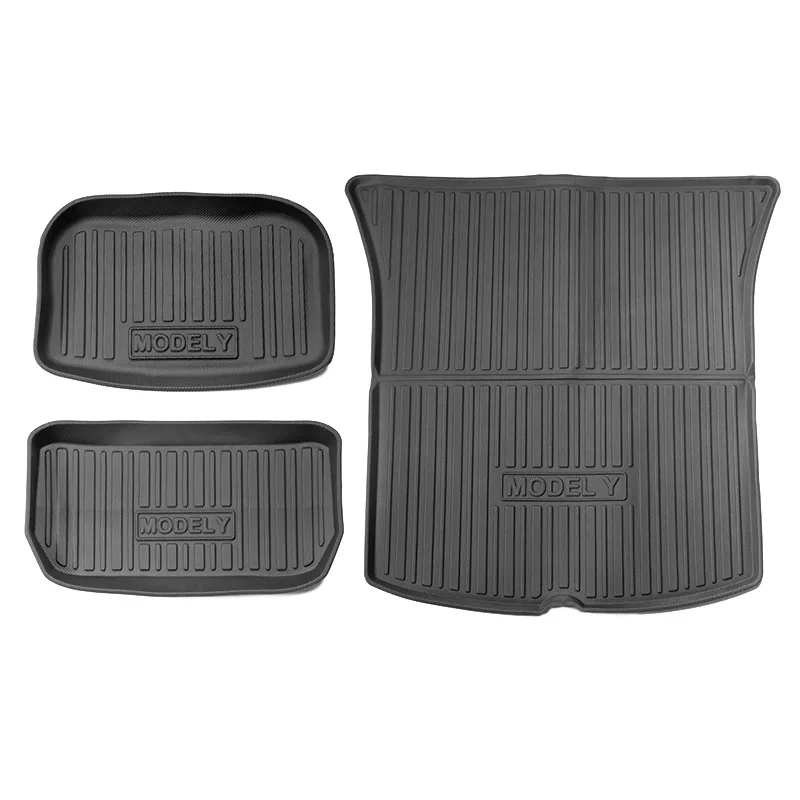 

3 piece suite for Tesla Model Y Rear Seats Back Protector Anti-Kick Mats TPE Seat Cover & Trunk Mats Foot Pad Model Y