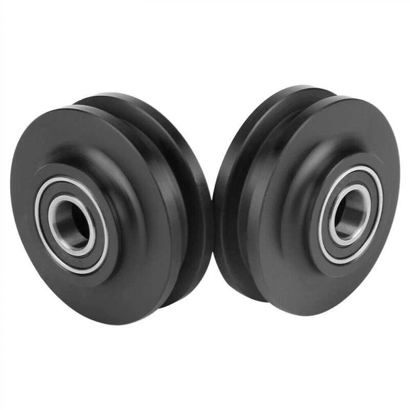 

Black Cabinet Pulley Closet Hardware Set Wheel 2pcs Barn Door Furniture Grinding Replacement Roller Attachment