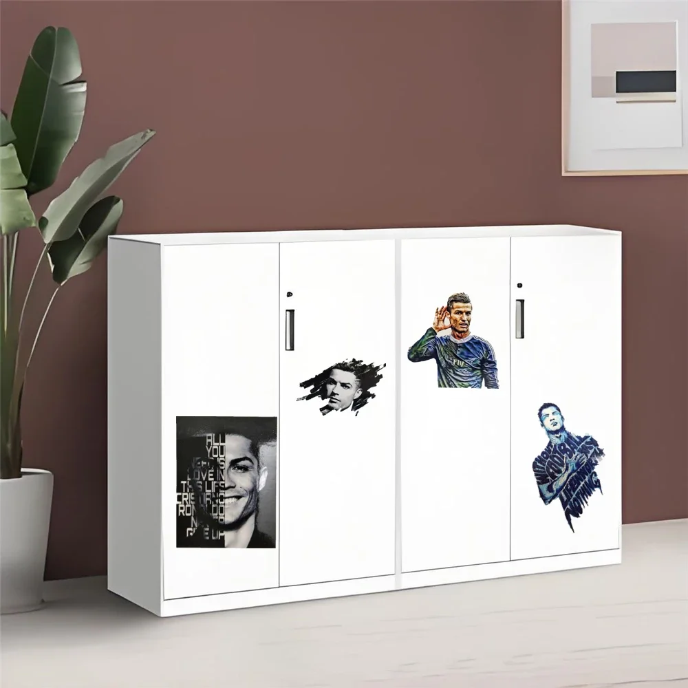 Real Fan Club Bar Room Decor Wall Stickers Cristiano Ronaldo Football Star Madrid Waterproof Wall Sticker 52Pcs No Repeat