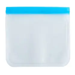 Eco - Friendly Reusable Silicone Food Storage and Fresh - Keeping Bag - 26x20cm (Blue)