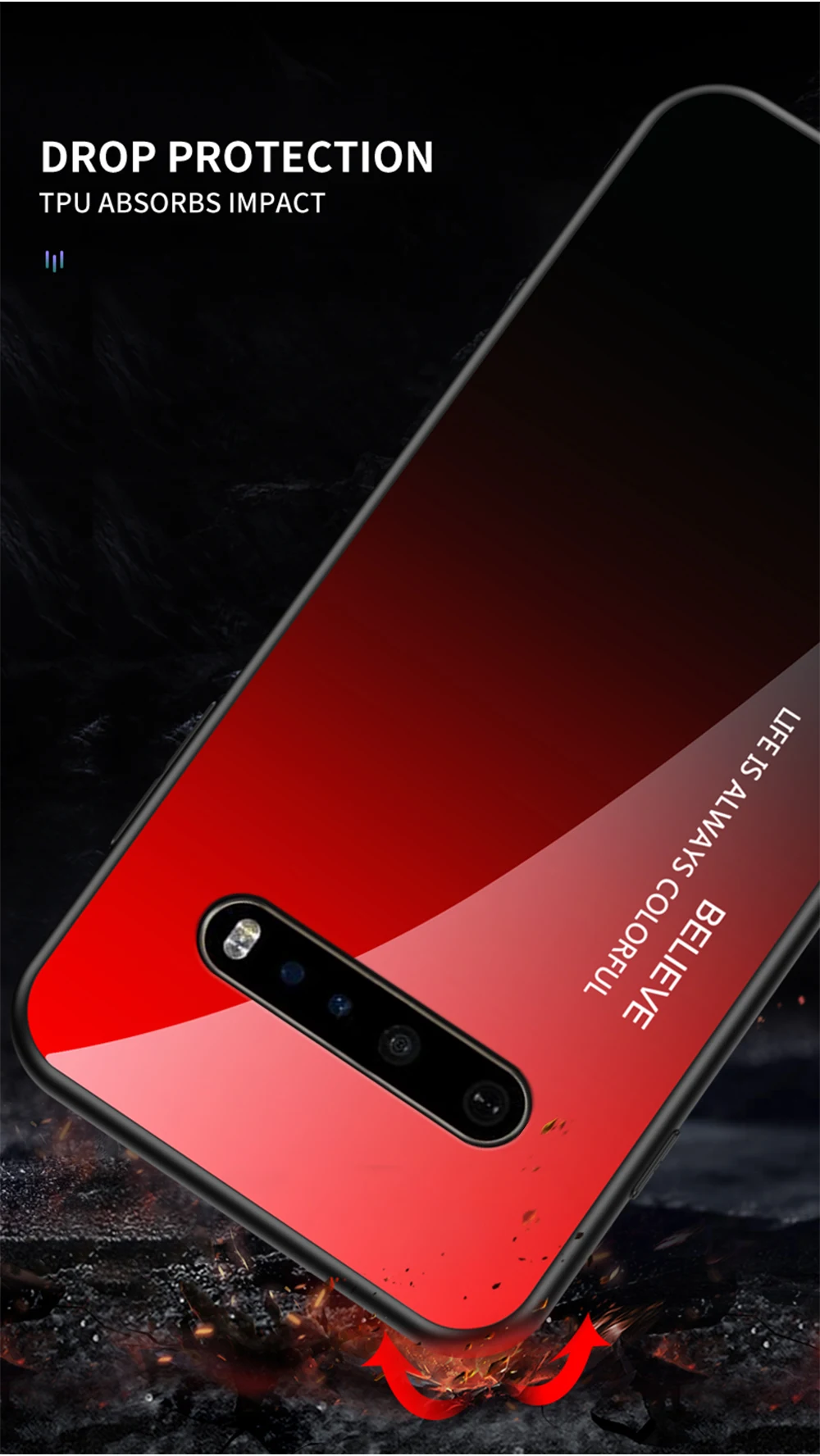 LG G8 Ince Cam Durumda DECLAREYAO Lüks Ultra Ince Sert Ayna Temperli Cam Coque LG G5 G6 G7 G8 G9 V60 Co_voghion.com