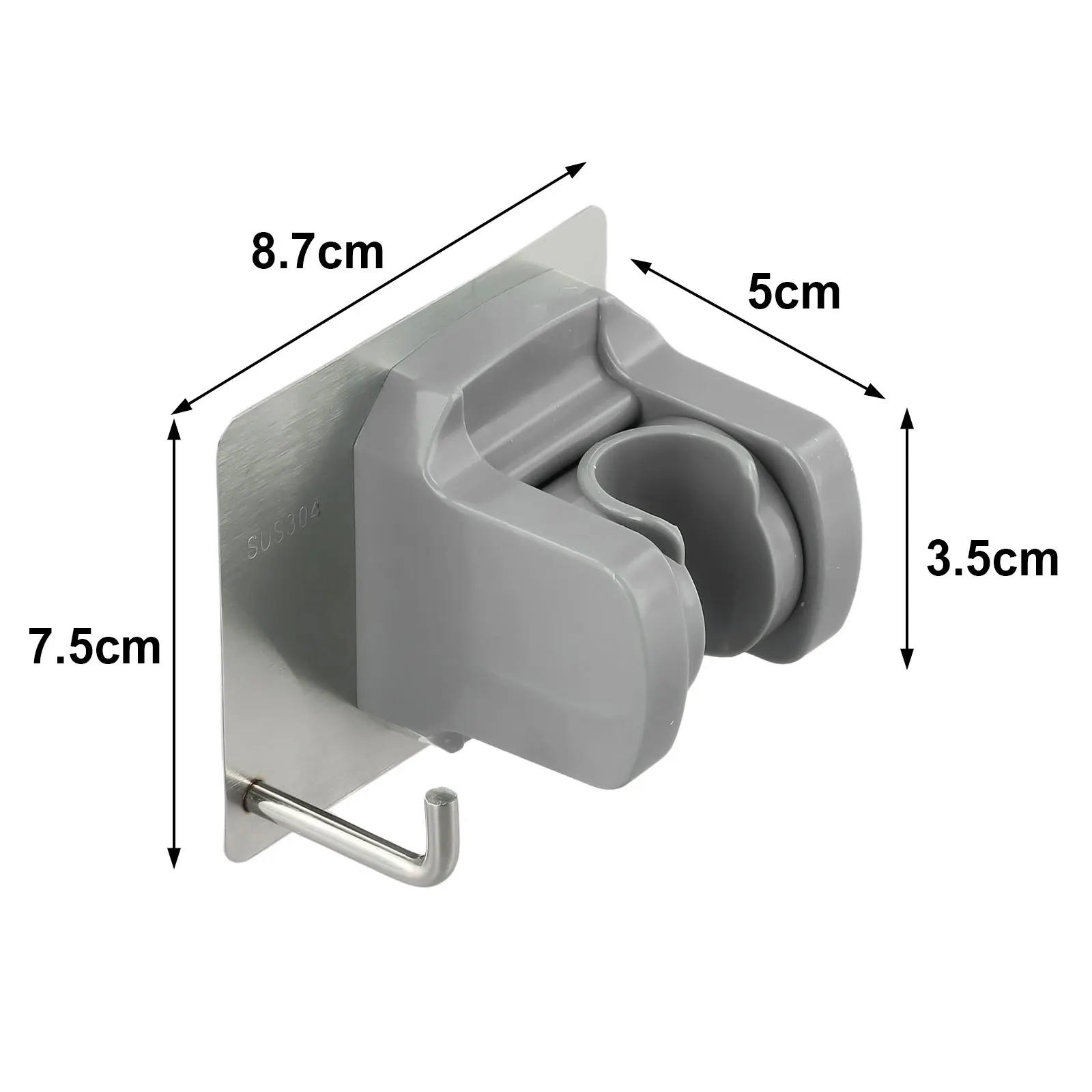

Nodrill Shower Head Holder Adjustable Angle Waterproof and Sturdy Stainless Steel Material for Bathroom Showerhead