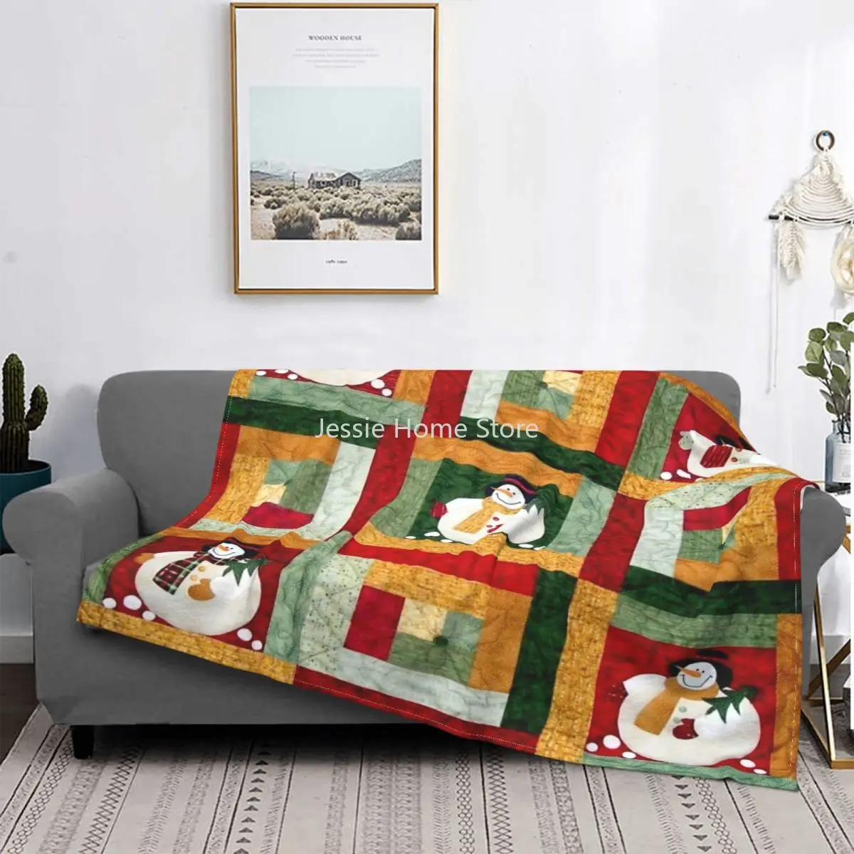 

Christmas Santa Gnome Plaid Blanket Fleece Summer Multifunction Lightweight Throw Blankets for Bed Couch Quilt