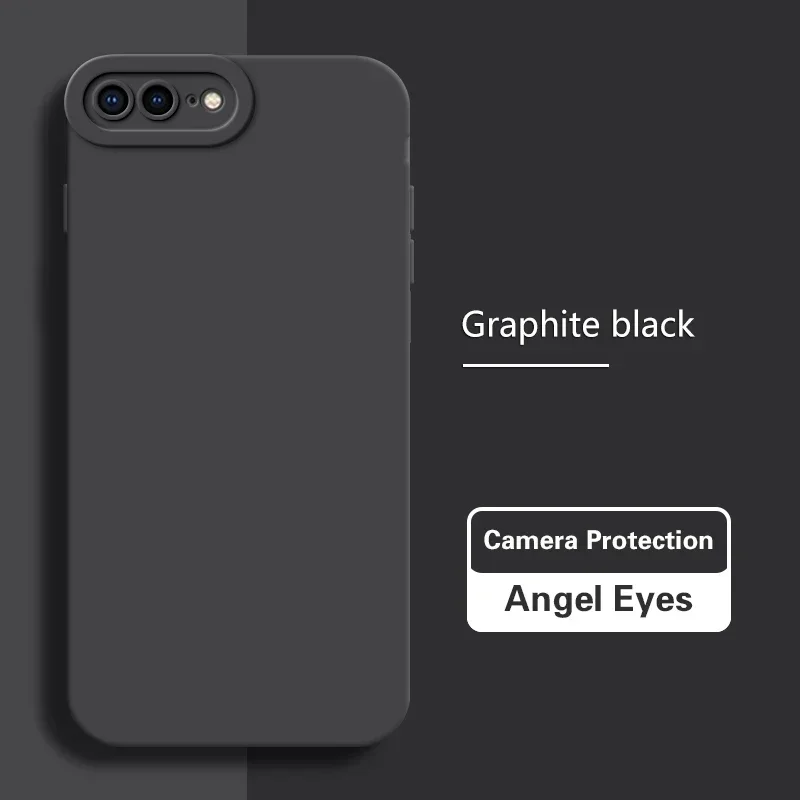 Angel Eyes Soft Square Matte Back Cover - Liquid Silicone Phone Case