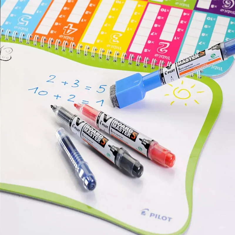 Pilot Erasable Whiteboard Markers with Magnetic Eraser Cap Japan Original Replaceable Ink Mark Pen Classroom Home Office Gadget white marker pens marker pens color marker pens pen marker dry erase markers whiteboard pens