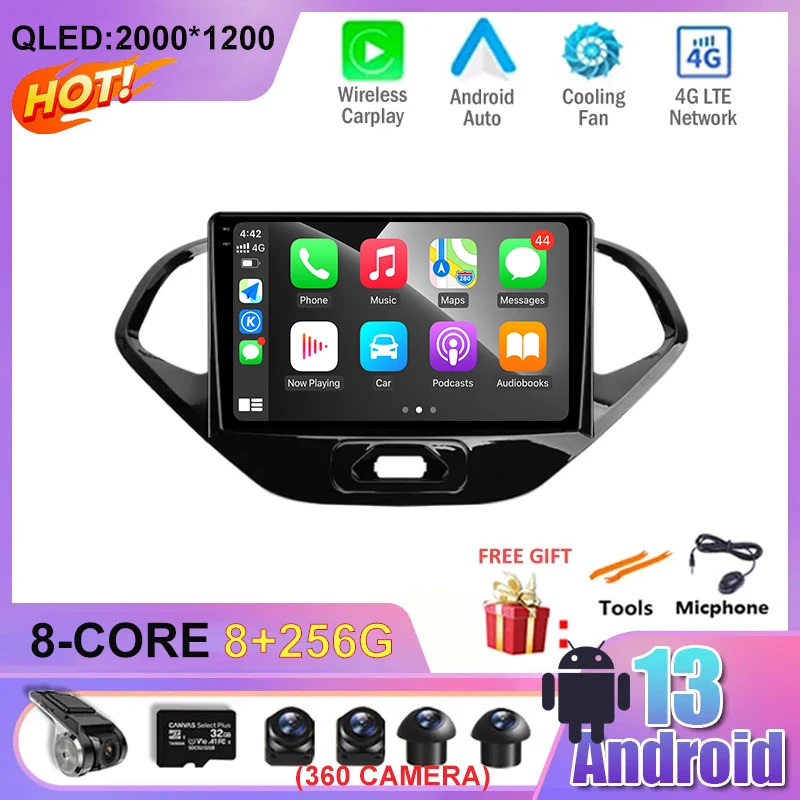 

Car Multimedia Video Auto Radio Player Navigation Stereo Android 13 For Ford Figo 2015 - 2018 4G WIFI DVD