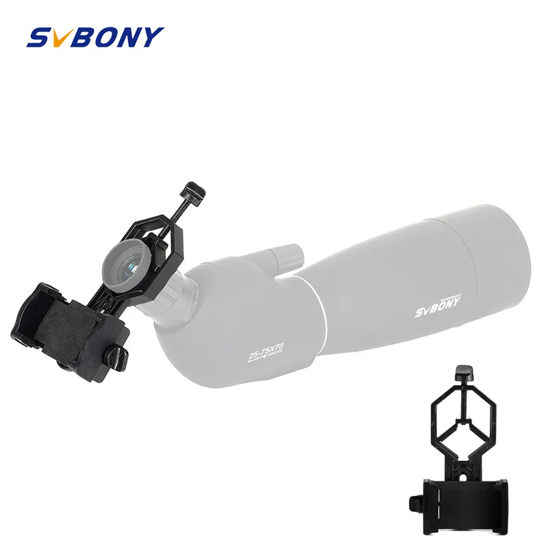 

SVBONY Universal Cell Phone Adapter Mount Support Eyepiece Diameter 25-48mm for Binocular Monocular Spotting Scope Telescope