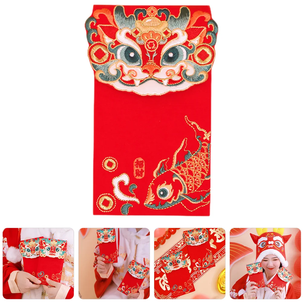 Money Bag Canvas Red Packet Decorative Money Pouch New Year Red Packet New Year Money Bag