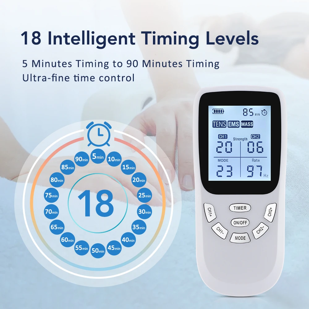 36 Modes Electric Muscle Stimulator Body Physiotherapy Device EMS TENS Pulse Ele