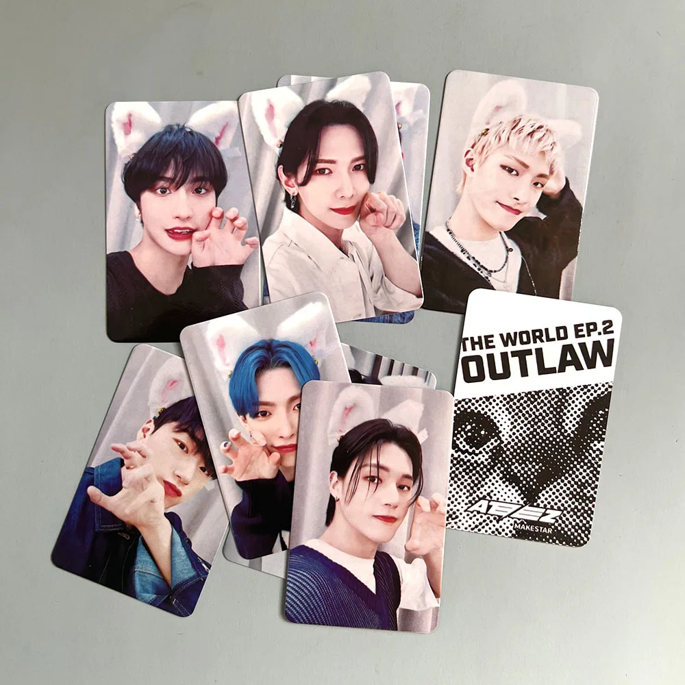 ATEEZ 그룹 서라운드 앨범, THE WORLD EP.2 OUTLAW Makestar 소형 랜덤 카드