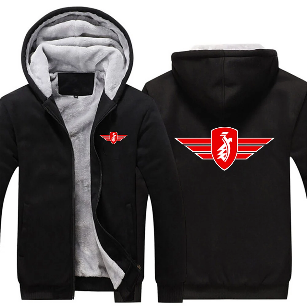 Men's Winter Thicken Fleece Hoodies Sweatshirts Zip Coats Jackets