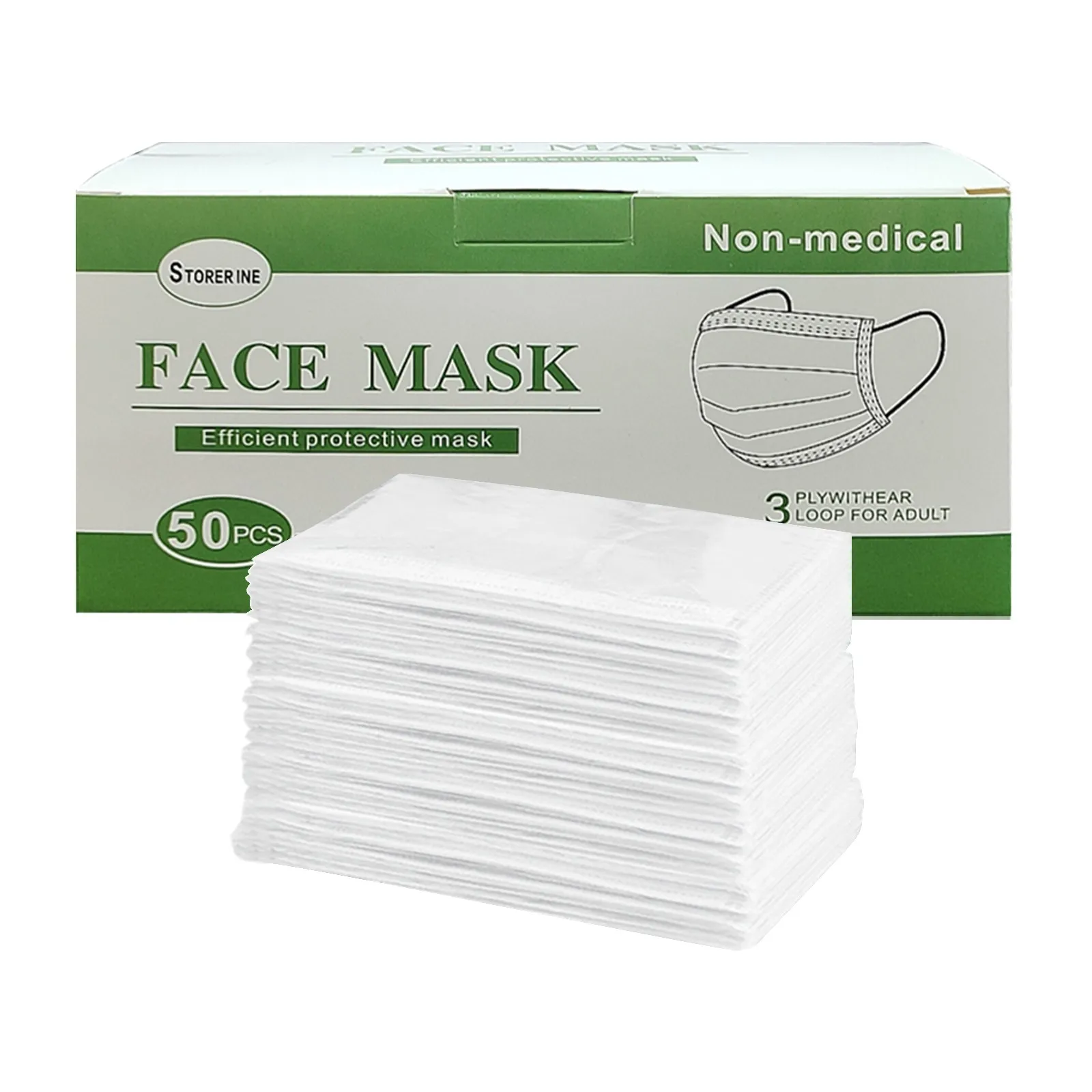 1 box of 50pcs independent packaging Disposable Face Mask Adult 6 colors Disposable Mask mascarillas quirurgicas homologadas 4