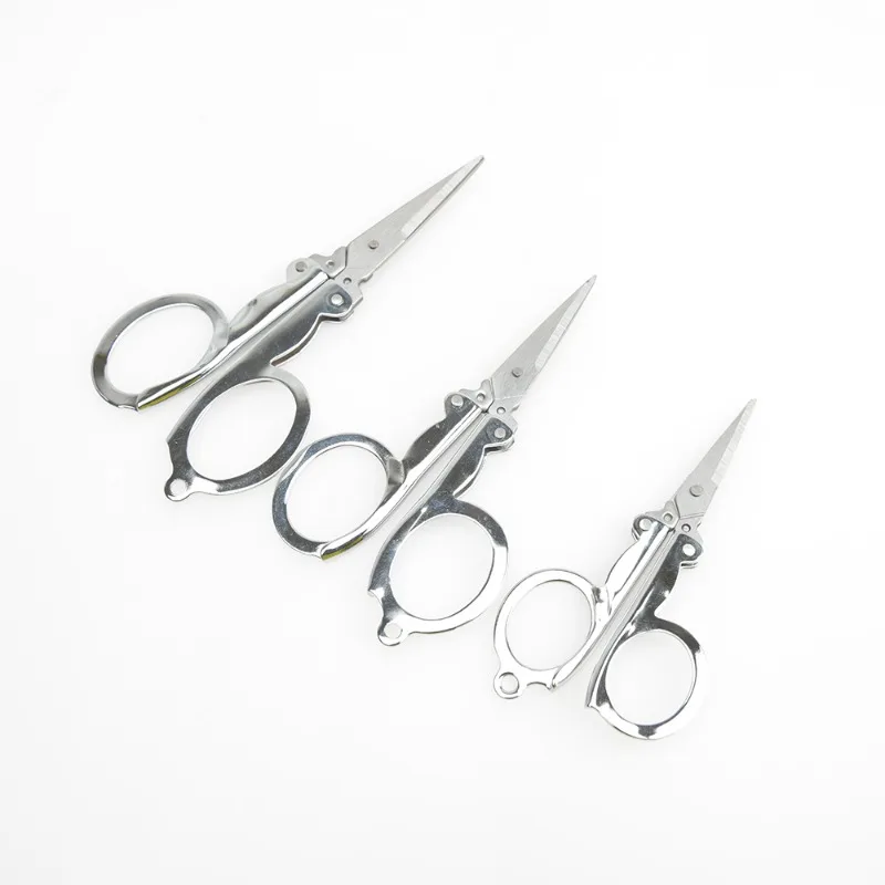 Portable Travel Multifunctional Stainless Steel Folding Small Scissors Home Use Mini Shear Sewing Thread Head Scissors