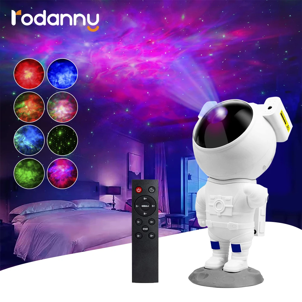 Rodanny Astronaut Starry Nebula Ceiling LED Lamp with Timer and Remote Star Projector Galaxy Night Light Gift for Kids Adults unicorn night light