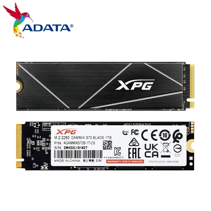 ADATA XPG GAMMIX S70 ̵ SSD 1TB 2TB  ָ Ʈ ũ ϵ ̺, Ʈ ũž PC M.2 2280 PCle Gen4x4 SSD