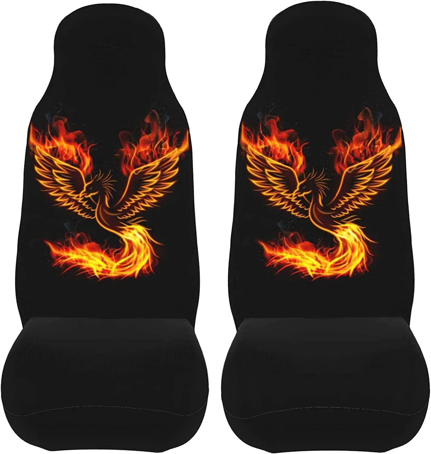 

Phoenix Fire Bird Car Seat Covers 2 Pcs Set Vehicle Front Seat Protector Interior Accessories Protetors Car Mat Covers Universal