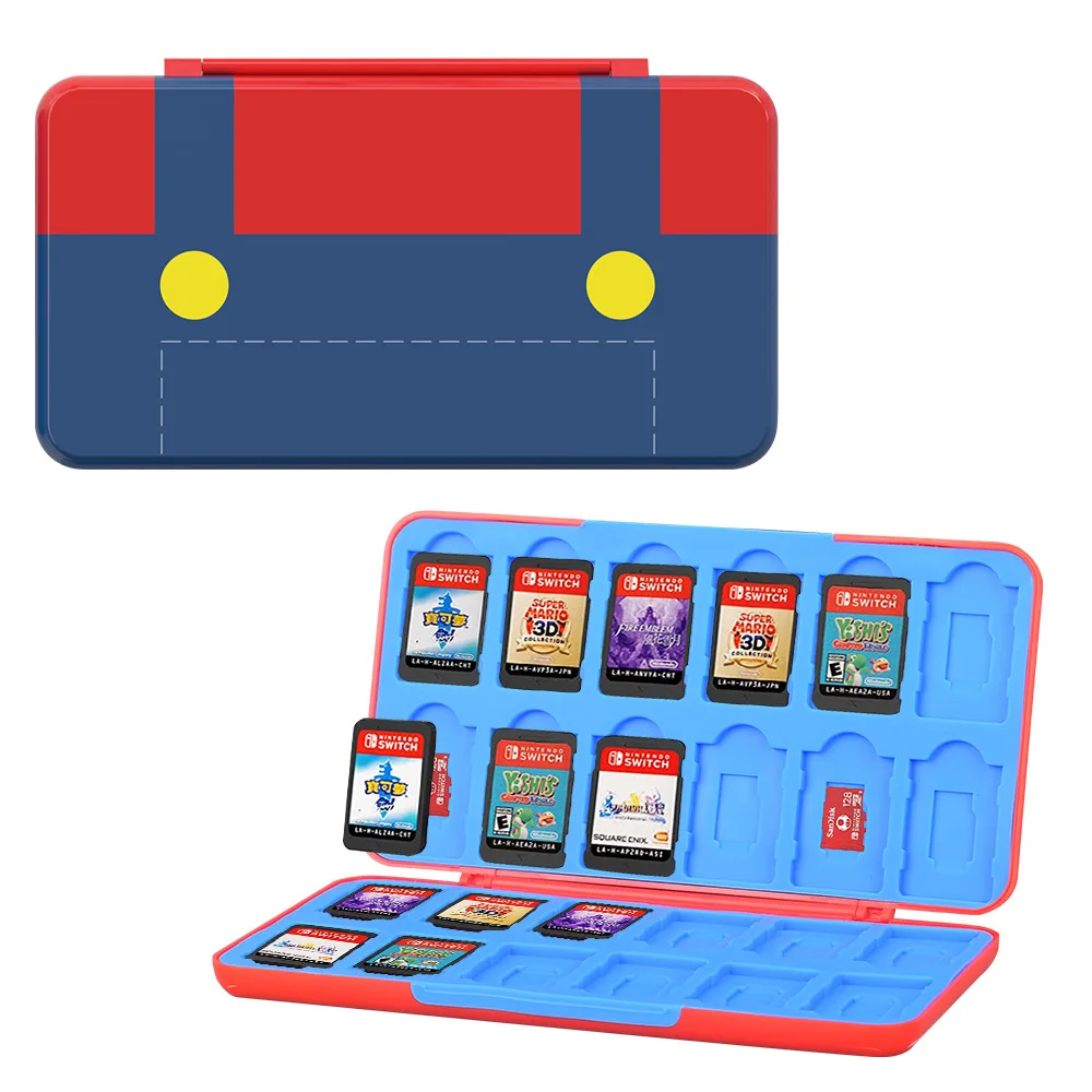 Étui de rangement 16 en 1 pour jeux Switch NS, boîte pliable pour cartes de  jeu, support en Cube, accessoires de jeu portables - AliExpress
