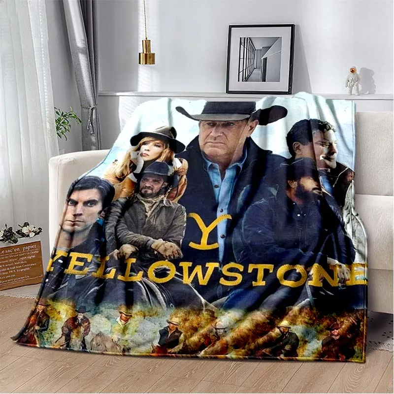 

Теплое одеяло Yellowstone для гостиной, спальни, кровати, дивана, дивана, офисные подарки, фланелевые покрывала