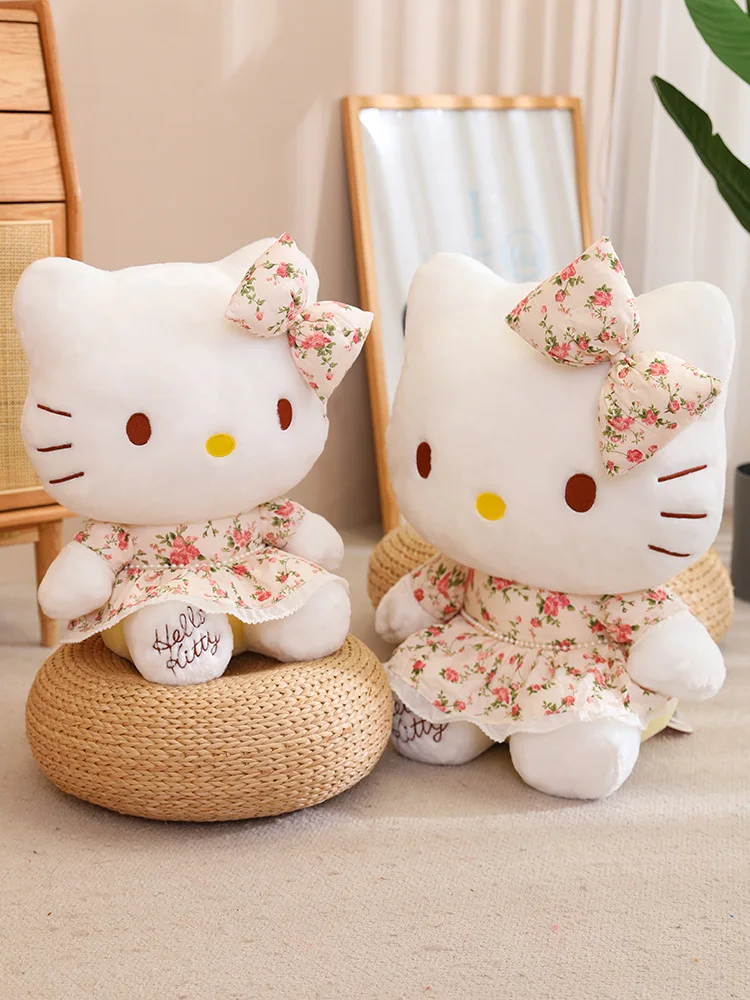 Sanrio Plush Big Size Lovely Flower Hello Kitty Peluche Plush Kawaii Toy Kid Gift