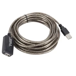 High - Speed USB 2.0 Active Repeater Extension Cable - Male to Female Adapter for Computers and Peripherals (5m)