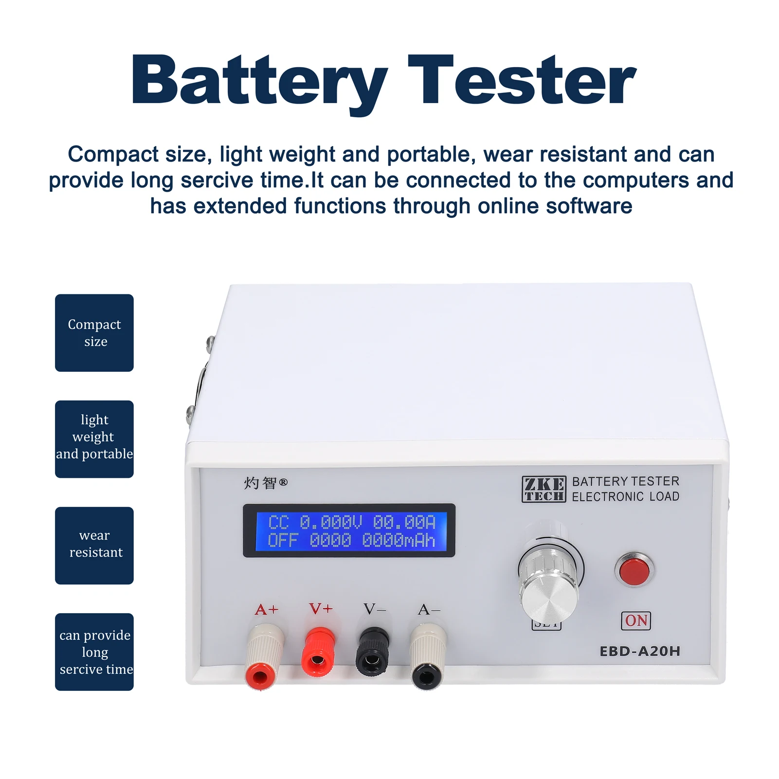 EBD-A20H Battery Tester 30V 20A 200W Multifunction Direct Current Electronic Load  Discharger Support PC Online Software Control 3