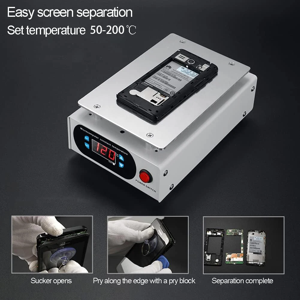 450W Mobile Phone LCD Screen Separator Replacement Heating Plate Welder Hot Microcomputer Constant Temperature 0-200&deg; phone lcd screen separator