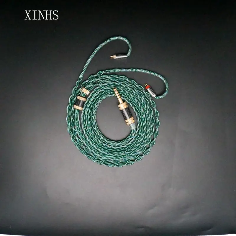 

XINHS HS007 8-core flagship line peacock blue dark green 7N single crystal copper alloy shielded wire upgrade cable