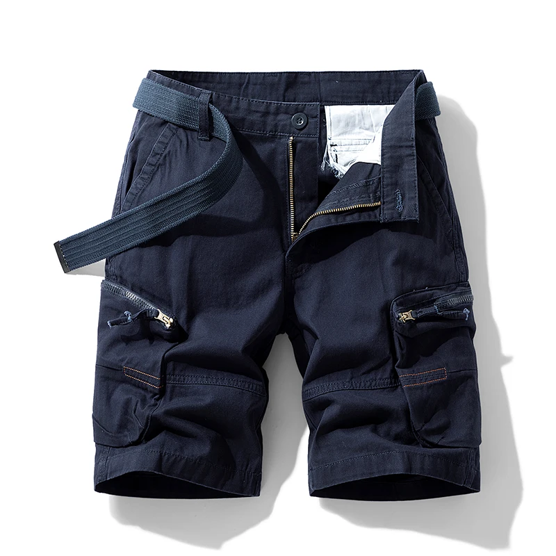 High-End Casual Shorts Men's 2024 Summer Large Pocket Outdoor Work Clothes Shorts Men's Loose Straight Shorts